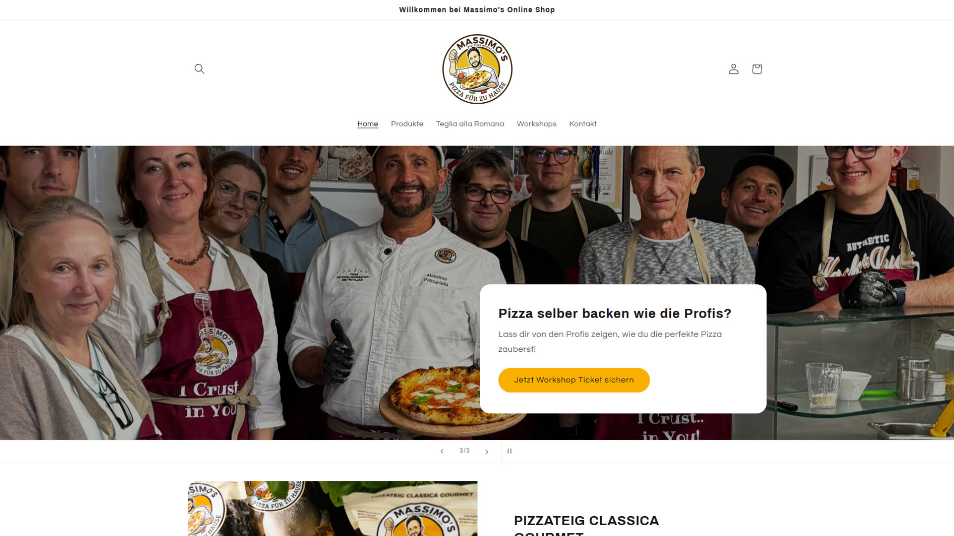 MASSIMO´S PIZZA FÜR ZU HAUSE Online Shop