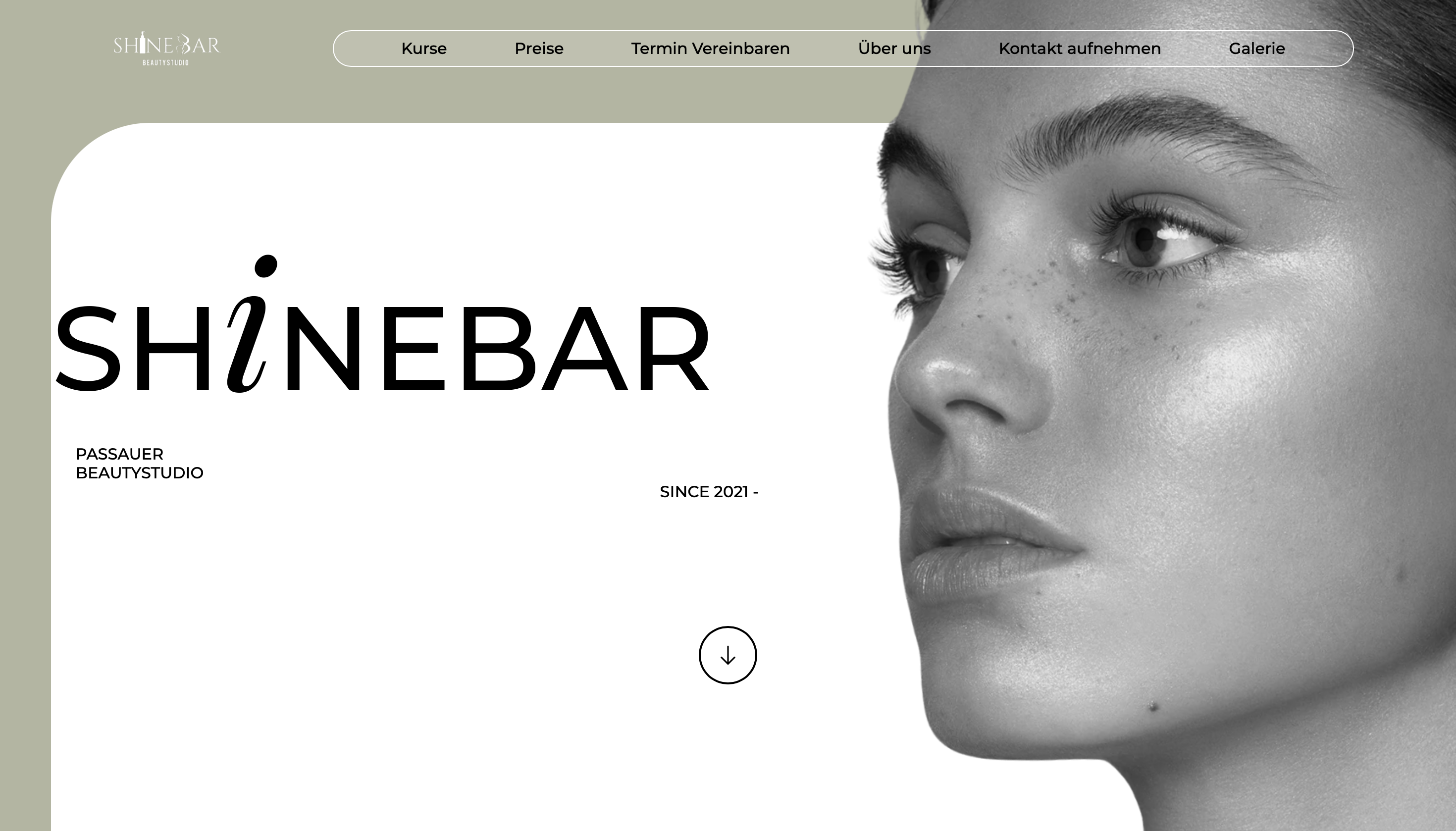 Shinebar Beautystudio Passau Website